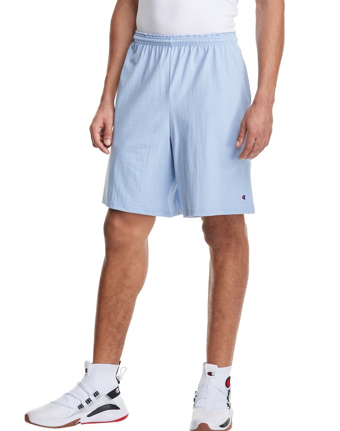 Champion Herre Shorts LyseBlå - Classic Cotton Jersey - Danmark FNM-462951